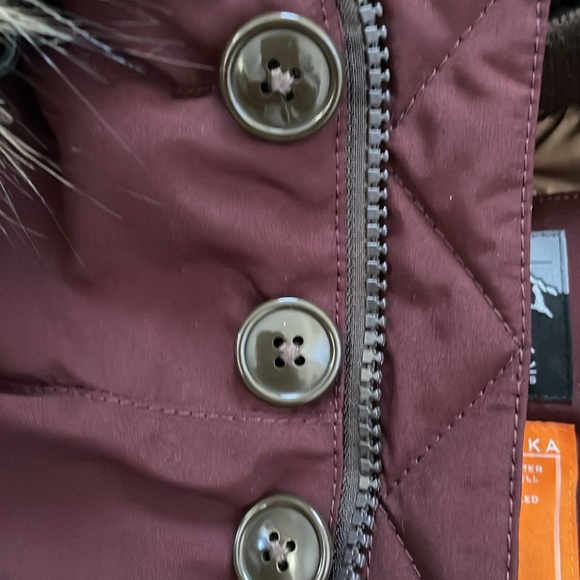 NEW | J.Crew Nordic Parka Burgundy Maroon Dark Wine Mens XS fits Women S AD603 - Picture 10 of 12